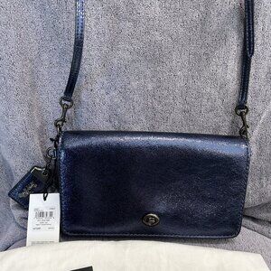 Coach Dinky Metallic Shiny Blue G1881-35521 NWT